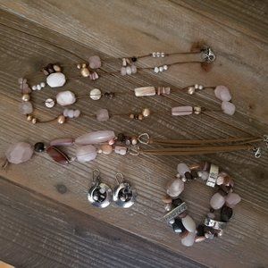 SILPADA Rose Quartz Set-4 pieces